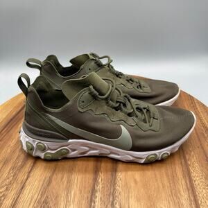 Nike React Element 55 Shoes Green Womens 9 Green Running Comfort Walking Gym